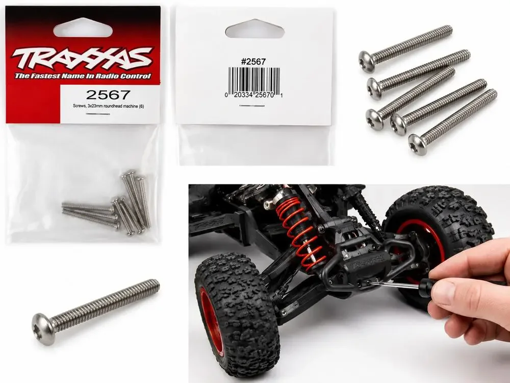 Traxxas 2567 3x23mm Roundhead Machine Screws – 6 Pack